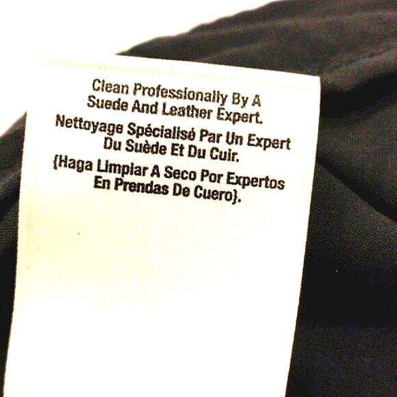 DKNYC Gauchos Buttery LAMB LEATHER Size 10 Black Crop Pants Wide Leg Modern Glam - Picture 12 of 12